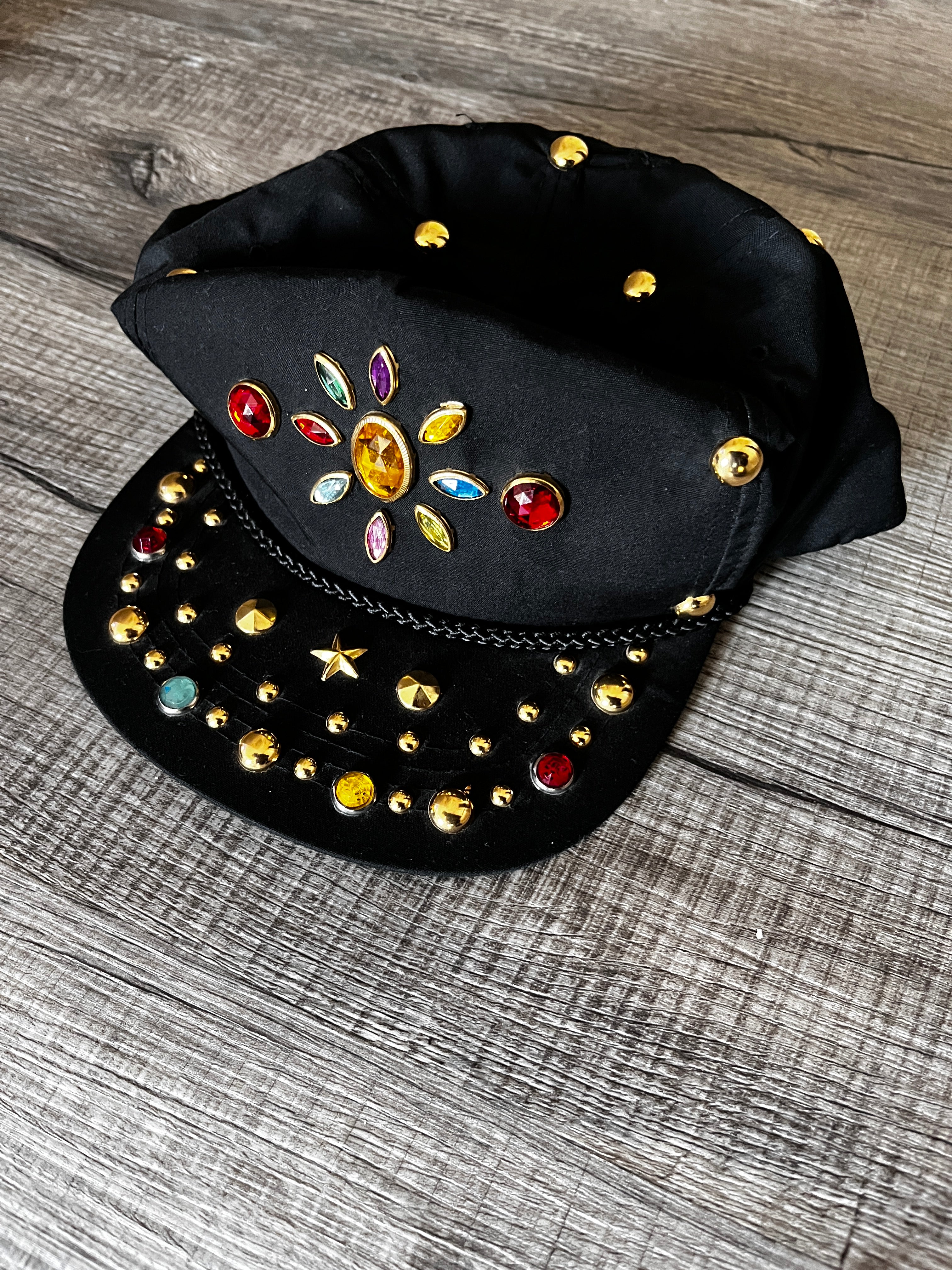 Vintage Rhinestone Trucker Cap
