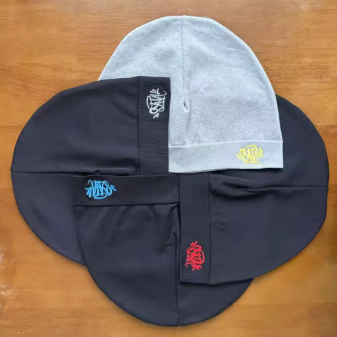 Sy World Cap Men Letter Embroidery DRI-FIT SKULLY CAP