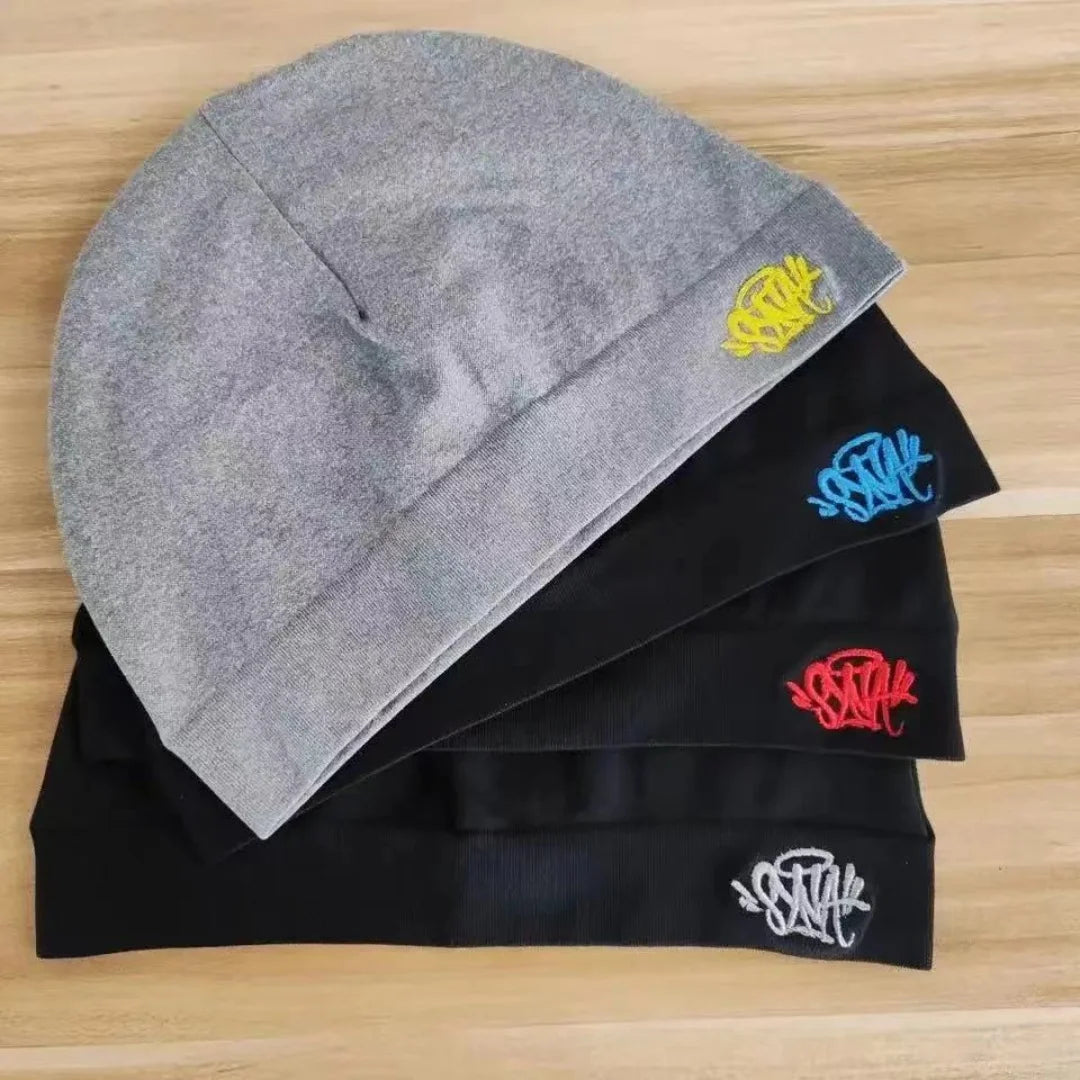 Sy World Cap Men Letter Embroidery DRI-FIT SKULLY CAP