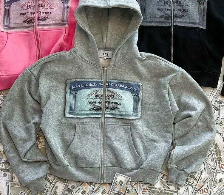 Profit Minded Social Security Card Hoodie