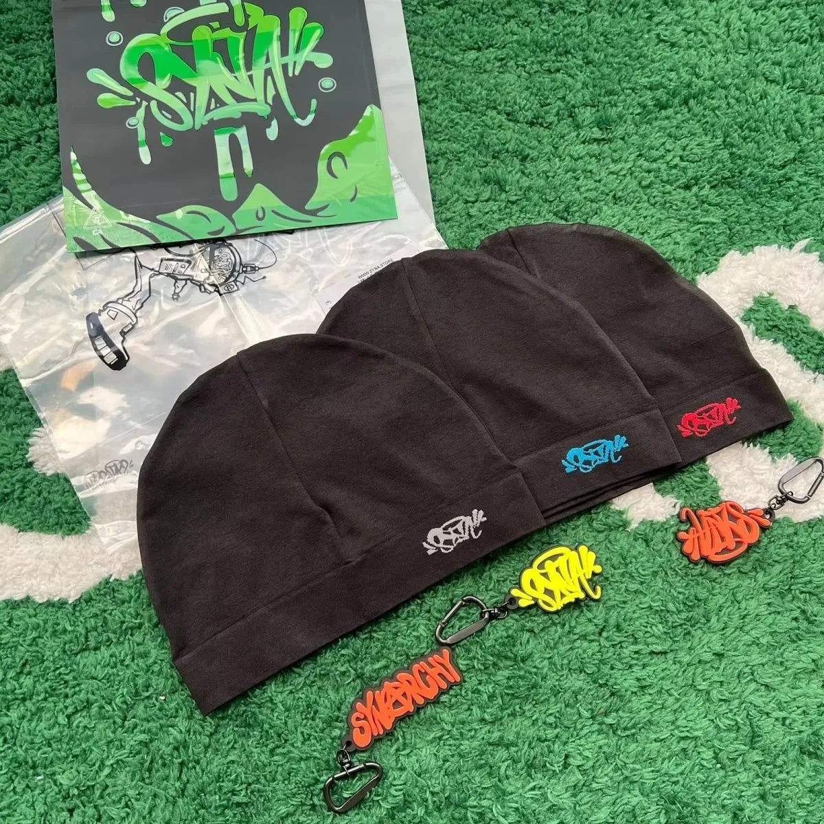 Sy World Cap Men Letter Embroidery DRI-FIT SKULLY CAP