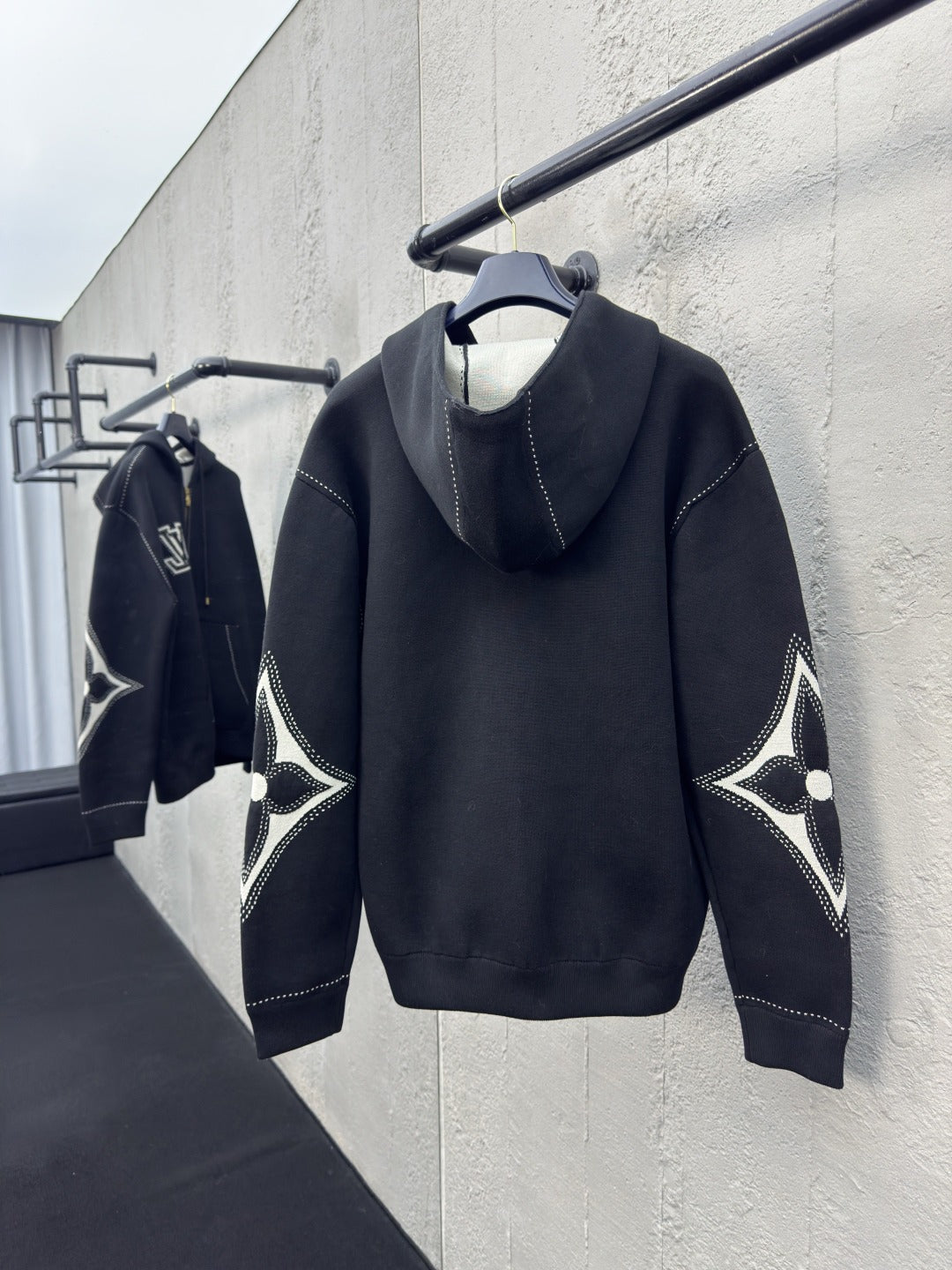LOUIS VUITTON MONOGRAM KNIT ZIPUP HOODIE