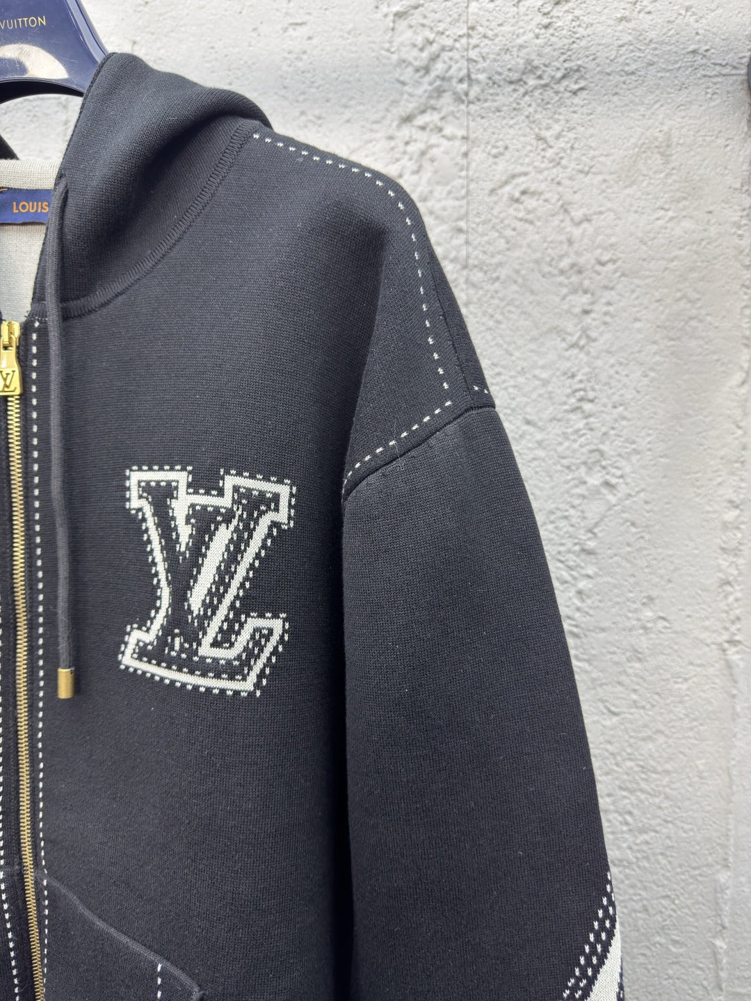 LOUIS VUITTON MONOGRAM KNIT ZIPUP HOODIE