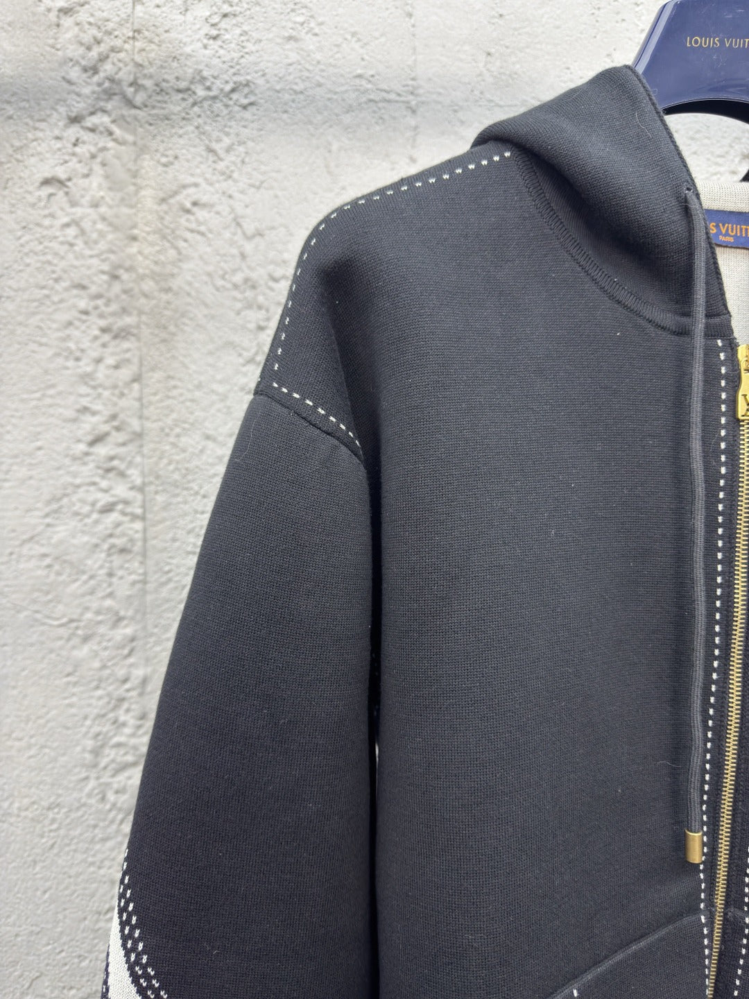 LOUIS VUITTON MONOGRAM KNIT ZIPUP HOODIE