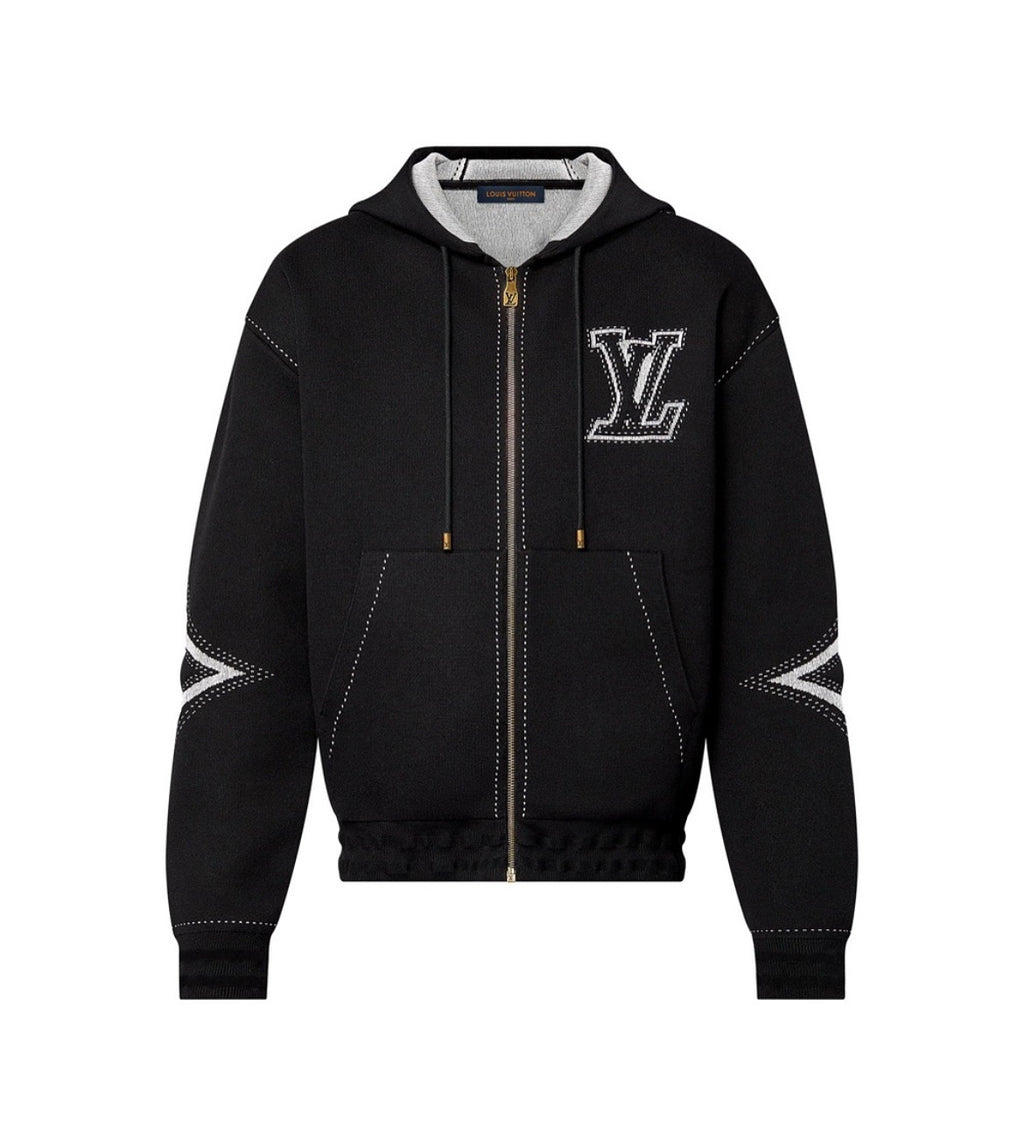 LOUIS VUITTON MONOGRAM KNIT ZIPUP HOODIE