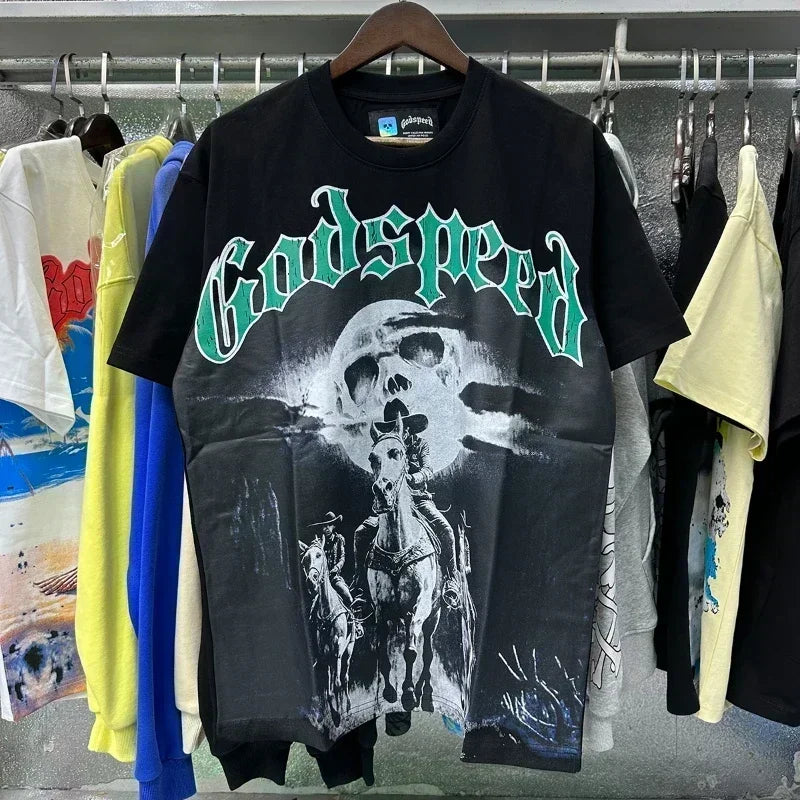 GOD SPEED Life's A Gamble Big Face Godspeed Tshirt