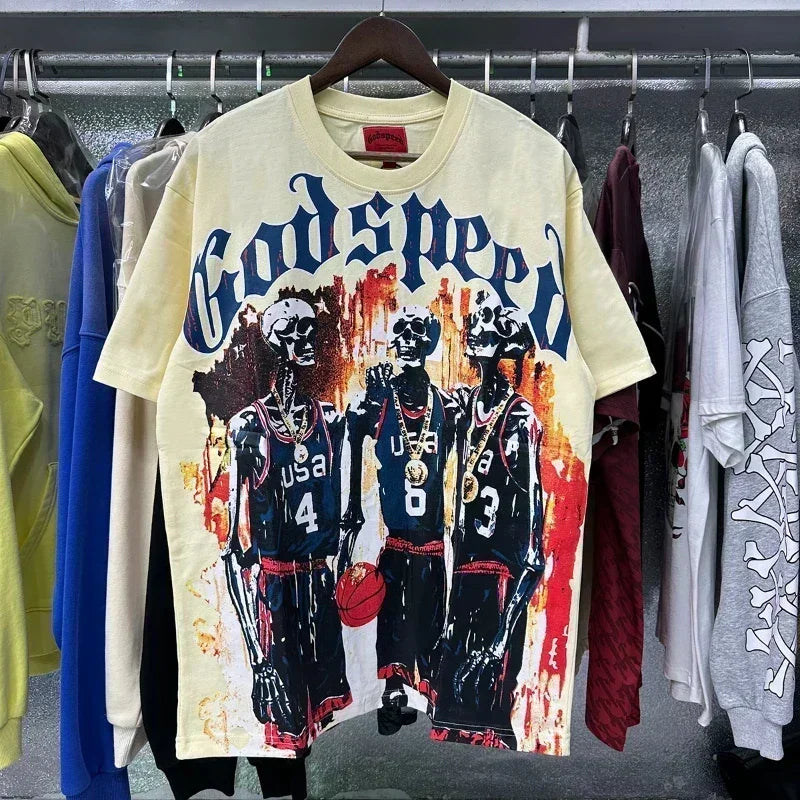 GOD SPEED Life's A Gamble Big Face Godspeed Tshirt