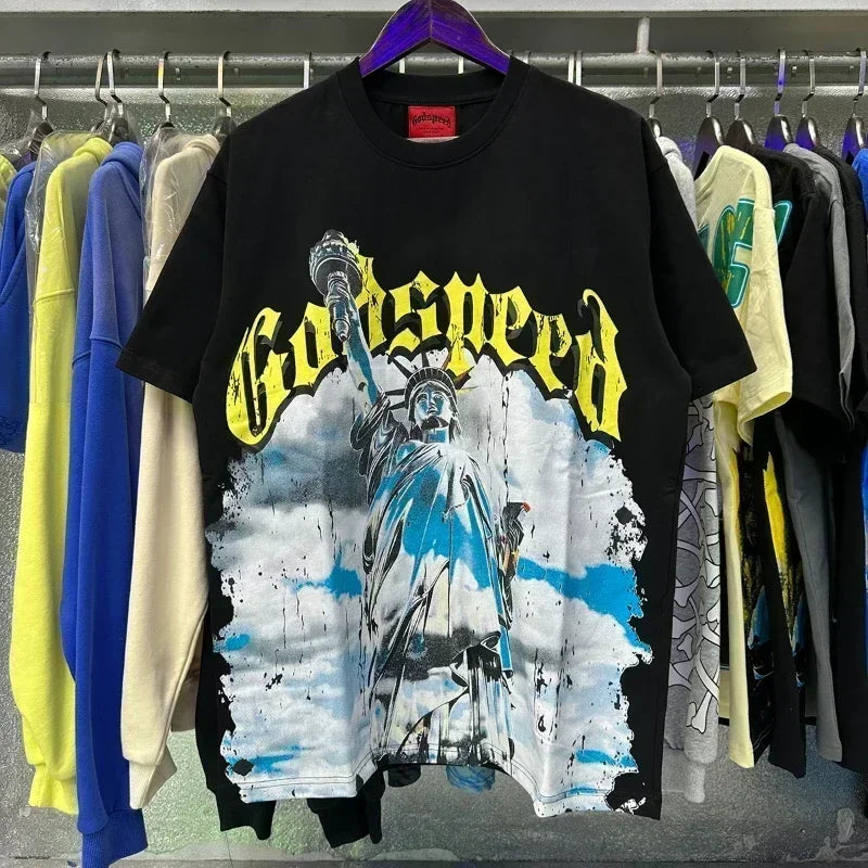 GOD SPEED Life's A Gamble Big Face Godspeed Tshirt