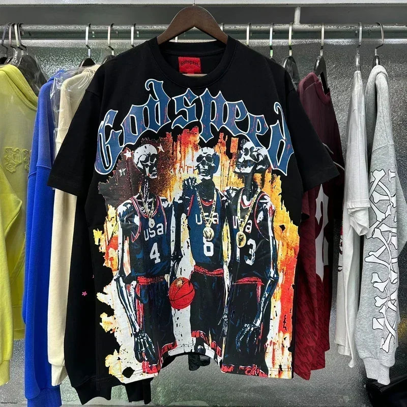 GOD SPEED Life's A Gamble Big Face Godspeed Tshirt