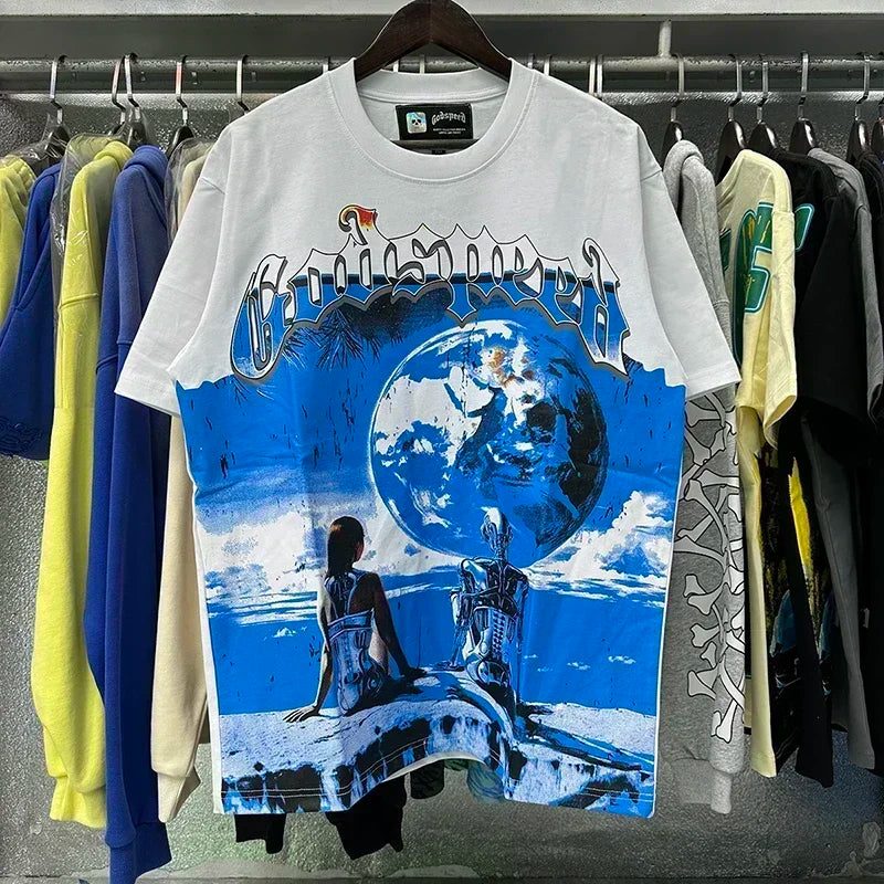 GOD SPEED Life's A Gamble Big Face Godspeed Tshirt